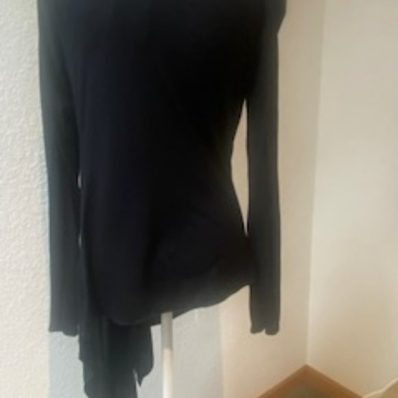 Asymmetric jersey top w/ beaded flower by Haute Hippie - Picture 2 of 3